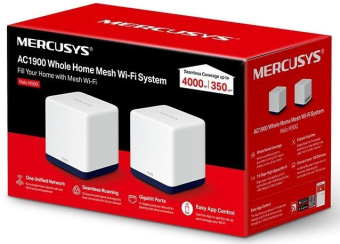 Бесшовный Mesh роутер Mercusys Halo H50G(2-pack) AC1900 10/100/1000BASE-TX белый (упак.:2шт) - купить недорого с доставкой в интернет-магазине