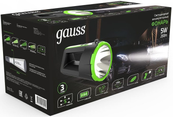 Прожектор Gauss GFL701 черный 5Вт лам.:светодиод. (GF701) - купить недорого с доставкой в интернет-магазине