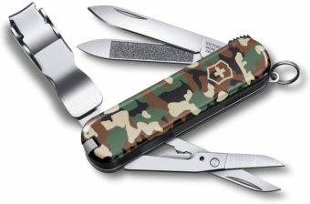 Нож перочинный Victorinox Nail Clip 580 (0.6463.94) 65мм 8функц. камуфляж подар.коробка - купить недорого с доставкой в интернет-магазине