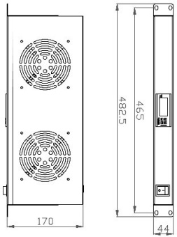 Модуль вентиляторный NTSS (NTSS-FAN2/19T) 2 вент. с термостатом с контроллером серый (упак.:1шт) - купить недорого с доставкой в интернет-магазине