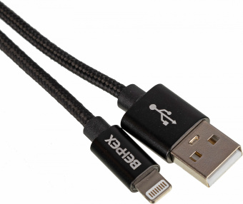 Кабель USB (m)-Lightning (m) 1м черный - купить недорого с доставкой в интернет-магазине