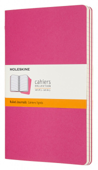 Блокнот Moleskine CAHIER JOURNAL CH016D17 Large 130х210мм обложка картон 80стр. линейка розовый неон (3шт) - купить недорого с доставкой в интернет-магазине