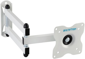 Кронштейн для телевизора Kromax DIX-15W белый 15"-28" макс.30кг настенный поворот и наклон - купить недорого с доставкой в интернет-магазине