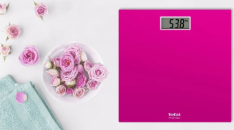 Весы напольные электронные Tefal PP1403V0 макс.150кг розовый - купить недорого с доставкой в интернет-магазине
