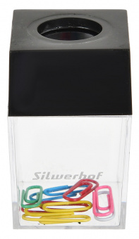 Скрепочница Silwerhof 503001 магнитная с наполнением прозрачный картонная коробка - купить недорого с доставкой в интернет-магазине