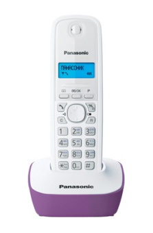 Р/Телефон Dect Panasonic KX-TG1611RUF фиолетовый/белый АОН - купить недорого с доставкой в интернет-магазине