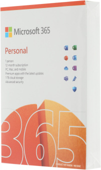 Офисное приложение Microsoft 365 Personal Subscr 1YR Medialess P8 (QQ2-01399) - купить недорого с доставкой в интернет-магазине