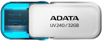 Флеш Диск A-Data 32GB UV240 AUV240-32G-RWH USB2.0 белый/голубой - купить недорого с доставкой в интернет-магазине