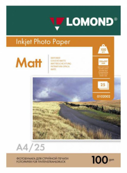 Фотобумага Lomond 0102038 A4/100г/м2/25л./белый матовое/матовое для струйной печати - купить недорого с доставкой в интернет-магазине