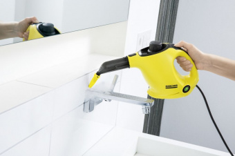 Пароочиститель ручной Karcher SC 1 1200Вт желтый - купить недорого с доставкой в интернет-магазине