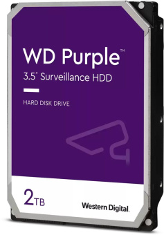Жесткий диск WD SATA-III 2TB WD23PURZ Surveillance Purple (5400rpm) 64Mb 3.5" - купить недорого с доставкой в интернет-магазине