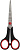 Ножницы Buro Smart универсальные 170мм ручки с резиновой вставкой черный/красный