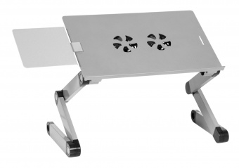 Стол для ноутбука Cactus CS-LS-T8 серебристый каркас серебристый 27x42см - купить недорого с доставкой в интернет-магазине