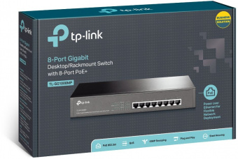 Коммутатор TP-Link TL-SG1008MP 8G 8PoE+ 126W неуправляемый - купить недорого с доставкой в интернет-магазине