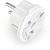 Адаптер-переходник Buro BU-PA01-W (1 розетка) белый (пакет ПЭ) - купить недорого с доставкой в интернет-магазине