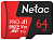 Флеш карта microSDXC 64GB Netac NT02P500PRO-064G-R P500 Extreme Pro + adapter