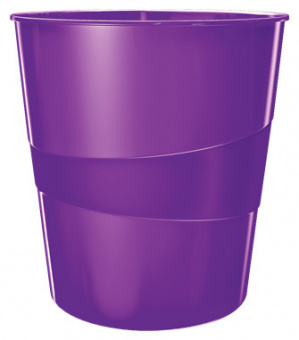 Корзина для бумаг Leitz 52781062 круглая 15л. пластик фиолетовый - купить недорого с доставкой в интернет-магазине