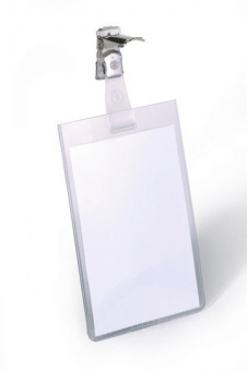 Бейдж Durable 8003-19 60х90мм горизонтальный зажим вращающийся ПВХ прозрачный (упак.:25шт) - купить недорого с доставкой в интернет-магазине