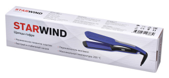 Щипцы Starwind SHE6620 40Вт макс.темп.:210С покрытие:керамическое синий - купить недорого с доставкой в интернет-магазине