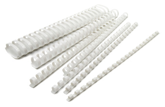 Пружины для переплета пластиковые Silwerhof d=12мм 56-80лист A4 белый (100шт) (1373587) - купить недорого с доставкой в интернет-магазине