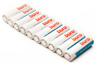 Батарея Buro Alkaline LR6 AA (40шт) спайка - купить недорого с доставкой в интернет-магазине