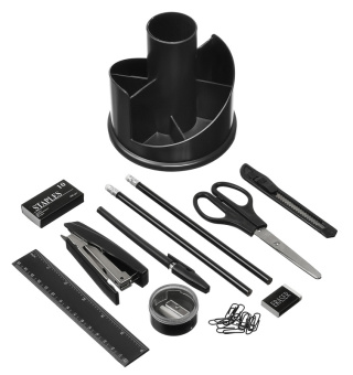 Настольный набор Silwerhof (12 предметов) пластик черный - купить недорого с доставкой в интернет-магазине