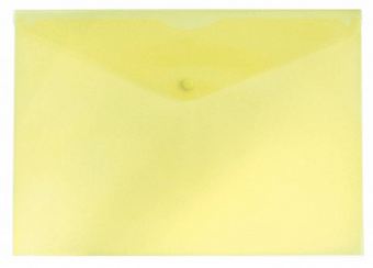 Конверт на кнопке Бюрократ Economy -PK100YEL A4 пластик 0.10мм желтый - купить недорого с доставкой в интернет-магазине