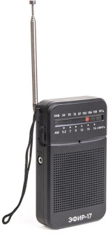 Радиоприемник портативный Сигнал Эфир-17 черный - купить недорого с доставкой в интернет-магазине