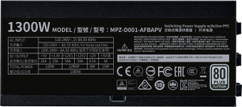 Блок питания Cooler Master ATX 1300W V1300 80+ platinum 24pin APFC 140mm fan 16xSATA Cab Manag RTL - купить недорого с доставкой в интернет-магазине