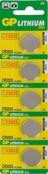 Батарея GP Lithium CR2025 (5шт) - купить недорого с доставкой в интернет-магазине