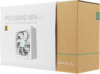 Блок питания Deepcool ATX 1000W PX1000G Gen.5 white case 80+ gold 24pin APFC 120mm fan 8xSATA RTL - купить недорого с доставкой в интернет-магазине