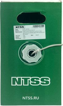 Кабель информационный NTSS NTSS-IN-UTP4-5Е-PVC-GY кат.5E U/UTP 4X2X24AWG PVC внутренний 305м серый - купить недорого с доставкой в интернет-магазине