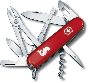 Нож перочинный Victorinox Angler (1.3653.72) 91мм 19функц. красный карт.коробка - купить недорого с доставкой в интернет-магазине
