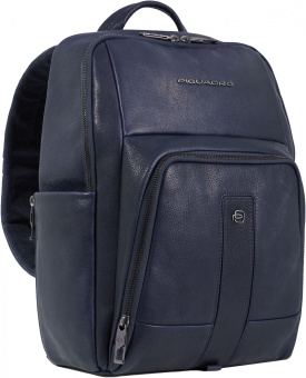 Рюкзак Piquadro Carl CA6302S129/BLU темно-синий кожа - купить недорого с доставкой в интернет-магазине