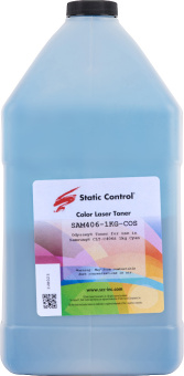 Тонер Static Control SAM406-1KG-COS голубой флакон 1000гр. для принтера Samsung CLP-360/CLX-3300 - купить недорого с доставкой в интернет-магазине