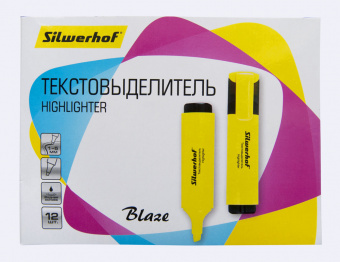 Текстовыделитель Silwerhof Blaze 108036-05 скошенный пиш. наконечник 1-5мм желтый картон - купить недорого с доставкой в интернет-магазине