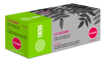 Картридж лазерный Cactus CS-TK590M TK-590M пурпурный (5000стр.) для Kyocera FS-C2026MFP/C2126MFP/C2526MFP/C2626MFP/C5250DN - купить недорого с доставкой в интернет-магазине