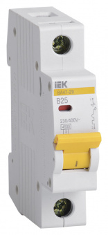 Выключатель автоматический IEK MVA20-1-025-B 25A тип B 4.5kA 1П 230В 1мод белый (упак.:1шт) - купить недорого с доставкой в интернет-магазине