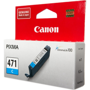 Картридж струйный Canon CLI-471C 0401C001 голубой для Canon Pixma MG5740/MG6840/MG7740 - купить недорого с доставкой в интернет-магазине