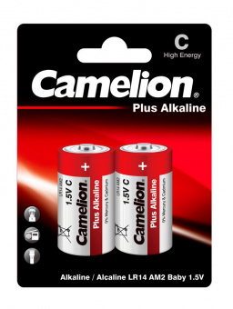 Батарея Camelion Plus Alkaline LR14-BP2 C 8000mAh (2шт) блистер - купить недорого с доставкой в интернет-магазине