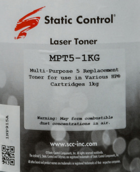 Тонер Static Control MPT5-1KG черный флакон 1000гр. для принтера HP LJ1200/4100/5000 - купить недорого с доставкой в интернет-магазине