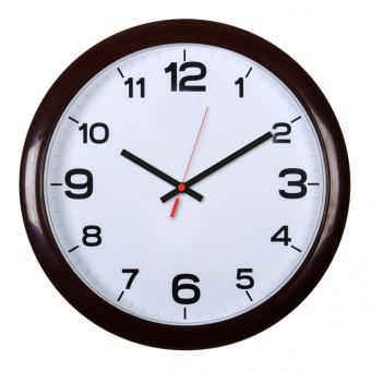 Часы настенные аналоговые Бюрократ WALLC-R87P D29см темно-коричневый/белый (WALLC-R87P29/DARK_BROWN) - купить недорого с доставкой в интернет-магазине