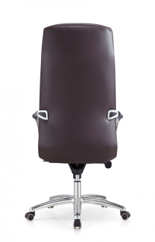 Кресло руководителя Бюрократ _DAO коричневый кожа крестов. алюминий - купить недорого с доставкой в интернет-магазине