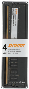 Память DDR4 4Gb 2666MHz Digma DGMAD42666004S RTL PC4-21300 CL19 DIMM 288-pin 1.2В single rank - купить недорого с доставкой в интернет-магазине