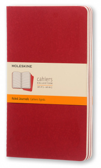 Блокнот Moleskine CAHIER JOURNAL CH116 Large 130х210мм обложка картон 80стр. линейка клюквенный (3шт) - купить недорого с доставкой в интернет-магазине