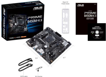 Материнская плата Asus PRIME B450M-K II Soc-AM4 AMD B450 2xDDR4 mATX AC`97 8ch(7.1) GbLAN RAID+VGA+DVI+HDMI - купить недорого с доставкой в интернет-магазине