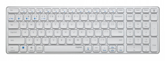 Клавиатура Rapoo E9700M белый USB беспроводная BT/Radio slim Multimedia для ноутбука (14516) - купить недорого с доставкой в интернет-магазине