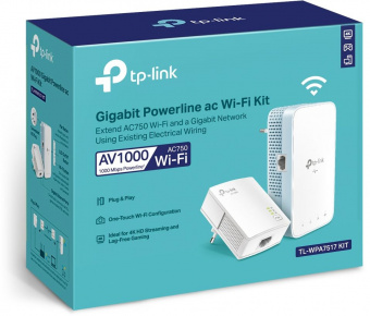 Сетевой адаптер Powerline TP-Link TL-WPA7517 KIT AV1000 Gigabit Ethernet (упак.:2шт) - купить недорого с доставкой в интернет-магазине