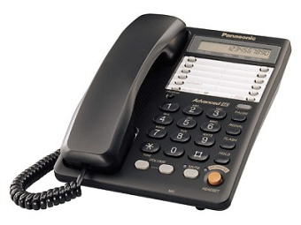 Телефон проводной Panasonic KX-TS2365RUB черный - купить недорого с доставкой в интернет-магазине