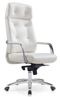 Кресло руководителя Бюрократ _DAO белый кожа крестов. алюминий - купить недорого с доставкой в интернет-магазине